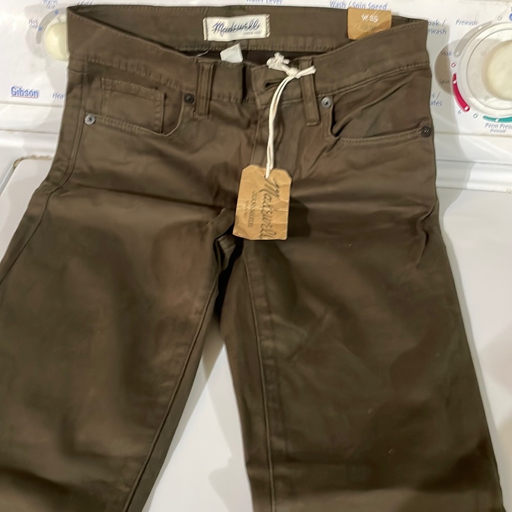 Madewell skinny skinny jeans size 25 and olive color comes new with tags